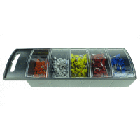 Plastový box s dutinkami izolovanými 0,5-2,5mm2, barebný kód 1