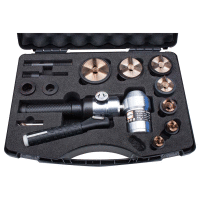 01651 ALFRA ruční hydraulický prostřihovací nástroj úhlový, kufr s razníky Pg9-Pg42 pro nerez