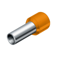 Dutinka izolovaná, průřez 0,50mm2 / 12mm / ID 2,6mm UL, CSA a DIN46228 bezhalogenová oranžová(100ks)