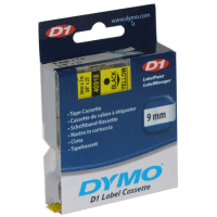 40918 DYMO samolepicí páska D1 samolepicí plastová 9mm, černý tisk na žluté, návin 7m