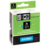 53710 DYMO páska D1 plastová 24mm, černý tisk / průhledný podklad, návin 7m