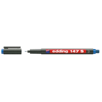 Permanentní pero s kulatým hrotem 0,3mm s integrovanou gumou / barva modrá
