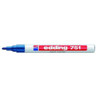 Permanentní pero - lakový popisovač s kulatým hrotem 1-2mm / barva modrá, tuš bez toluenu