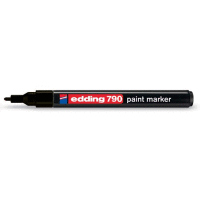 Permanentní pero - lakový popisovač s kulatým hrotem 2-4mm / barva černá, tuš bez toluenu