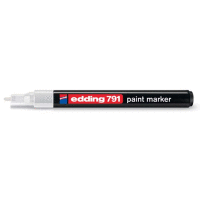 Permanentní pero - lakový popisovač s kulatým hrotem 1-2mm / barva bílá, tuš bez toluenu