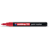 Permanentní pero - lakový popisovač s kulatým hrotem 1-2mm / barva rudá, tuš bez toluenu