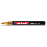 Permanentní pero - lakový popisovač s kulatým hrotem 1-2mm / barva zlatá, tuš bez toluenu