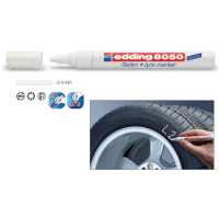 Popisovač pneumatik s kulatým hrotem 2-4mm / barva bílá
