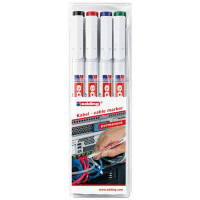 Permanentní pero na kabely s kulatým hrotem 0,3mm / barva černá, modrá, červená, zelená