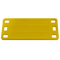 Identifikační štítek plastový žlutý, rozměr 120x50x3mm s otvory pro uchycení