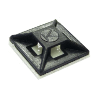 Kabelová příchytka černá 12x12mm samolepicí, pro pásky šíře 3,6mm