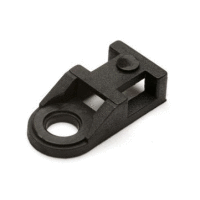 Kabelové sedlo černé pro pásky šíře max. 4,8mm / otvor 3,7mm / rozměry 19,5x9,5mm