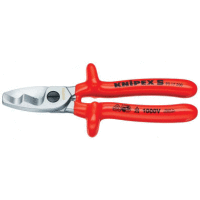 9517200 KNIPEX nůžky na Al a Cu vodiče do průměru 20mm, masivní rukojeti izolované do 1000V