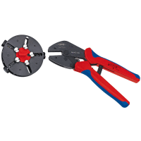 Detail - 973301 KNIPEX lisovací kleště LR se třemi zasouvacími čelistmi, kvalitní provedení MultiCrimp 973301 KNIPEX lisovací kleště LR se třemi zasouvacími čelistmi, kvalitní provedení MultiCrimp