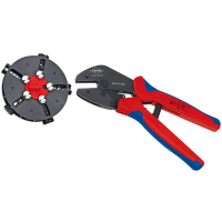Detail - 973302 KNIPEX lisovací kleště LR s pěti zasouvacími čelistmi, kvalitní provedení MultiCrimp 973302 KNIPEX lisovací kleště LR s pěti zasouvacími čelistmi, kvalitní provedení MultiCrimp