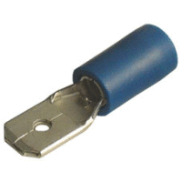 Kolík plochý poloizolovaný, průřez 1,5-2,5mm2 / 6,3x0,8mm PVC (BF-M608)