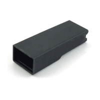 Kryt objímky jednopólový 6,3mm PA černá, teplotní stálost do +180°C (IN6,3PA černá) 1000ks