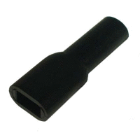 Kryt objímky jednopólový 6,3mm PVC černá, teplotní stálost od -25°C do +75°C (IN6,3Č)