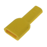 Kryt objímky jednopólový 6,3mm PVC žlutá, teplotní stálost od -25°C do +75°C (IN6,3Ž)