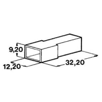 Kryt kolíku jednopólový PA pro plochý mosazný kolík s jazýčkem 6,3x0,8mm, teplotní stálost do +180°C