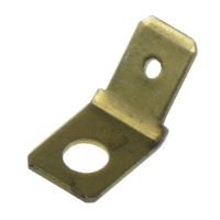 Nýtovací plochý kolík mosazný úhlový, rozměr 6,3x0,8mm / M5 / 45° (průmyslové balení)