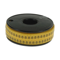 Návlečka žlutá s potiskem "0", délka 5mm (cívka)