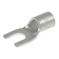Detail - Vidlice neizolovaná Cu, průřez 0,25-0,5mm2 / M3,5 / šíře 6mm Vidlice neizolovaná Cu, průřez 0,25-0,5mm2 / M3,5 / šíře 6mm