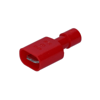 Kolík plochý celoizolovaný, průřez 0,5-1,5mm2 / 6,3x0,8mm PC (RF-M608P/PC) tmavě červená