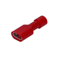 Objímka plochá celoizolovaná, průřez 0,5-1,5mm2 / 6,3x0,8mm PC (RF-F608P/PC) tmavě červená