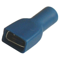 Detail - Objímka plochá celoizolovaná, průřez 1,5-2,5mm2 / 6,3x0,8mm PVC dle UL, obdélníkový tvar Objímka plochá celoizolovaná, průřez 1,5-2,5mm2 / 6,3x0,8mm PVC dle UL, obdélníkový tvar