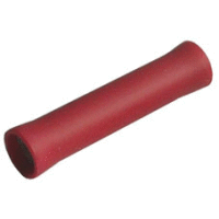 Lisovací spojka CU izolovaná sériová, průřez 10mm2, délka 36mm, izolace PVC červená