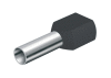 Dutinka dvojitá, průřez 2x1,5mm2 / délka 10mm, dle UL, CSA a DIN46228 bezhalogenová černá