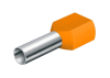 Dutinka dvojitá, průřez 2x0,50mm2 / délka 10mm, dle UL, CSA a DIN46228 bezhalogenová oranžová(100ks)