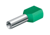 Dutinka dvojitá, průřez 2x6,0mm2 / délka 14mm, dle UL, CSA a DIN46228 bezhalogenová zelená