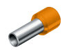 Dutinka izolovaná, průřez 0,50mm2 / 6mm / ID 2,6mm UL, CSA a DIN46228 bezhalogenová oranžová (100ks)