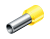 Dutinka izolovaná, průřez 1,0mm2 / 6mm / ID 3,0mm UL, CSA a DIN46228 bezhalogenová žlutá (100ks)