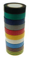 Elektroizolační páska samolepící PVC, rozměr 0,13x15mm/10m, použití +10°C až +85°C, různé barvy