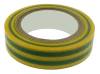 Elektroizolační páska samolepící PVC, rozměr 0,13x15mm/10m, použití +10°C až +85°C, žluto-zelená