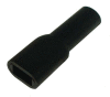 Kryt objímky jednopólový 6,3mm PVC černá, teplotní stálost od -25°C do +75°C (IN6,3Č)