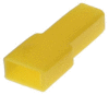 Kryt objímky jednopólový 4,8mm PE žlutá, provozní teplota do +75°C