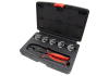 Kufřík s lisovacími kleštěmi LK5 a sadou 5-ti zásuvných lisovacích čelistí na koaxiální koncovky