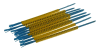 Kolíčky s návlečkami PA 1 bez potisku, barva žlutá (10x25ks)