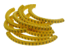 Návlečka na vodič o průměru 1,3-3,0mm (průřez 0,2-1,5mm2) délka 3mm, s potiskem "2", žlutá (pásky)