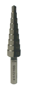08070 ALFRA vrták stupňovitý pro plech max. 4mm, pro otvory 4-12mm