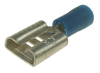 Objímka plochá poloizolovaná, průřez 1,5-2,5mm2 / 9,5x1,2mm PVC (BF-F912)