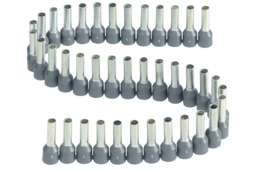 Dutinka izolovaná, průřez 2,5mm2 / délka 8mm, barva šedá (10x50ks)