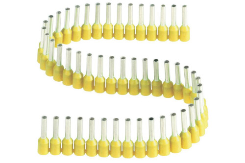 Dutinka izolovaná, průřez 1,0mm2 / délka 8mm, barva žlutá (10x50ks)