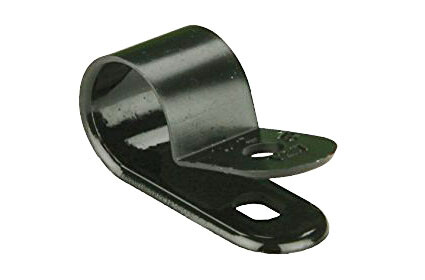 Kabelová objímka černá plastová Polyamid 66, průměr kabelu 7,6mm / otvor pro šroub 5,2mm