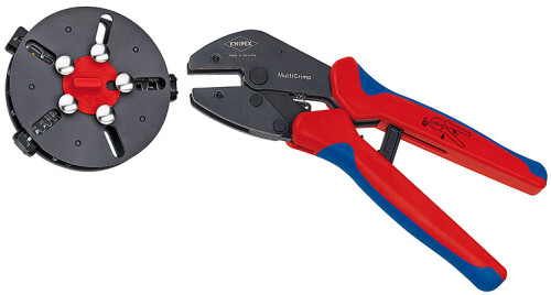 973301 KNIPEX lisovací kleště LR se třemi zasouvacími čelistmi, kvalitní provedení MultiCrimp