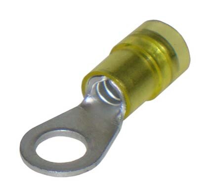 Oko izolované, průřez 4-6mm2 / M3 / šíře 7,2mm, izolace PA, dle DIN 46237, double crimp